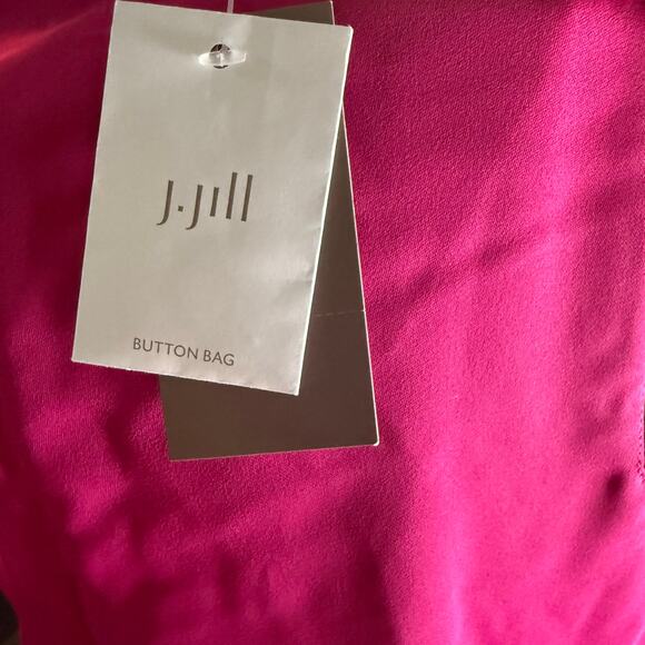 J. Jill Raspberry Pink Pleated Asymmetrical Sleeveless Blouse, Small Tall, NWT - Picture 8 of 8